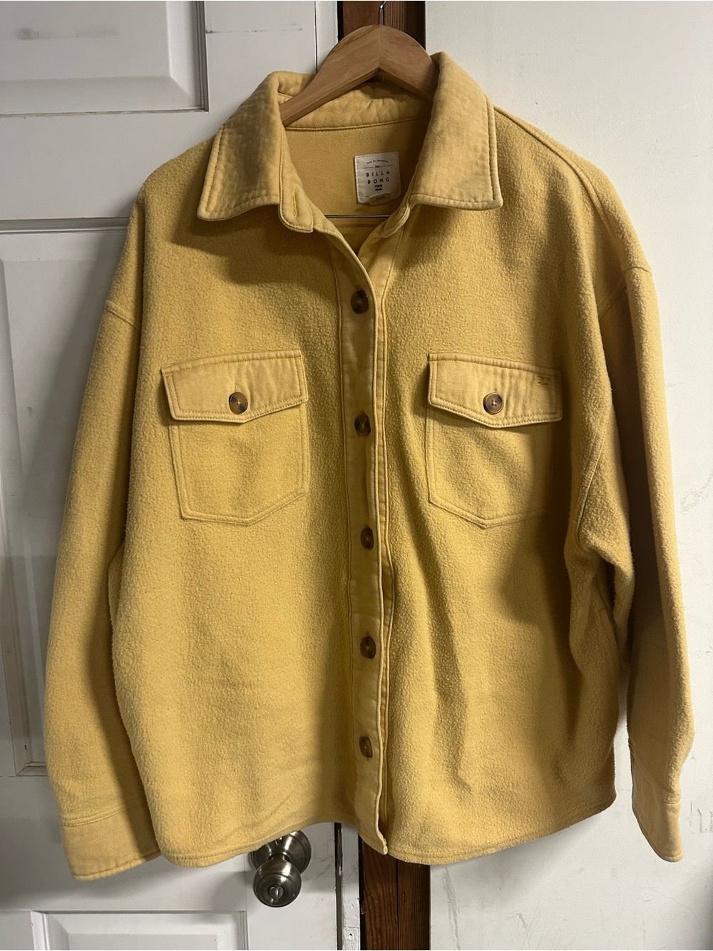 Billabong Anytime Oversized Fleece Shacket Gold Coast M